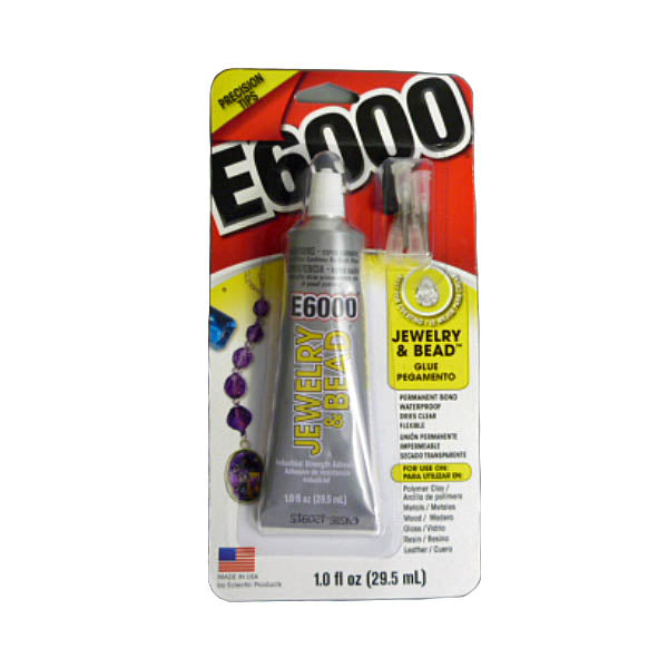 E6000 JEWELRY＆BEAD 1oz チップ付き｜ビーズ・ジュエリー用 接着剤 強力透明ボンド ラインストーン装飾