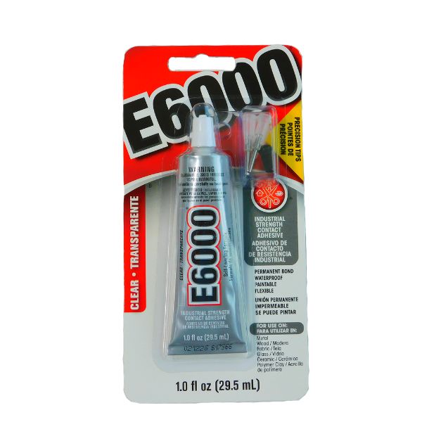 E6000 接着剤 1oz チップ付き｜強力透明ボンド 初心者OK ラインストーン・衣装製作用