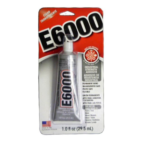 E6000 接着剤 1oz 約29.5g チップなし 強力透明ボンド ラインストーン・衣装装飾・DIY用