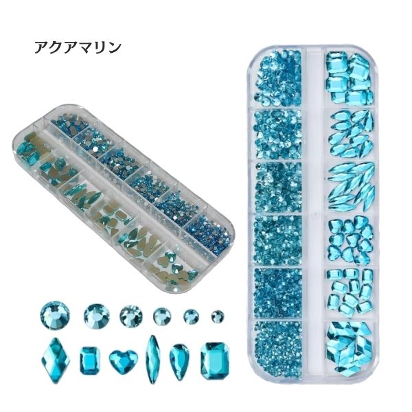 ラインストーン ネイル用 小粒｜高品質ガラス 5色 セルフネイル・ジェルネイル・デコ