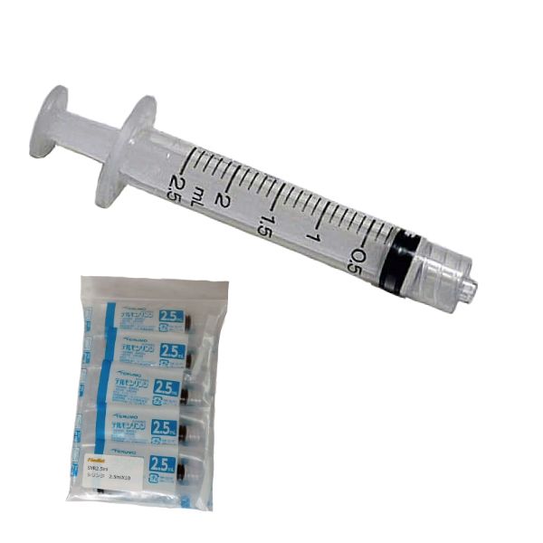 シリンジ 2.5ml 10本セット｜接着剤塗布用 ディスペンサー ラインストーン貼り付け 精密作業用